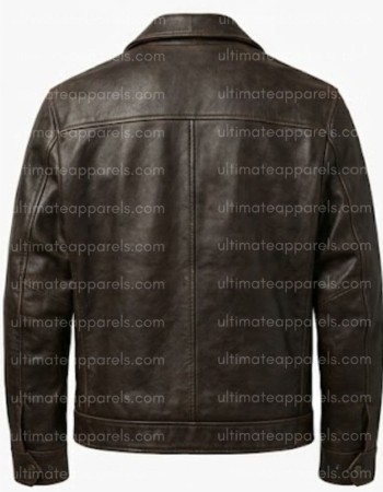 Walking Tall Dwayne Johnson Chris Vaughn Brown Leather Jacket
