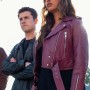 13 Reasons Why Alisha Boe (Jessica Davis) Maroon Leather Jacket