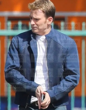 Captain America Chris Evans (Steve Rogers) Leather Jacket