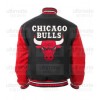 Chicago Bulls Black and Red Varsity Bomber Jacket 