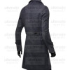 Men's Casual Double Breasted Slim Fit Trench Blazer Coat