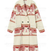 Yellowstone S05 Kelly Reilly (Beth Dutton)  Pink Wool Coat