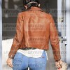 Kylie Jenner Brown Leather Jacket