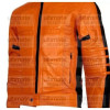 Men's Orange Biker Slimfit Leather Jacket