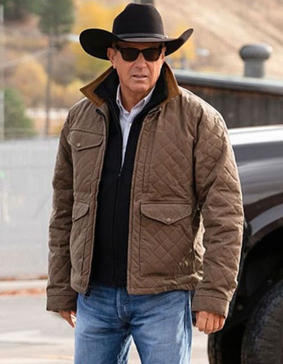 Yellowstone Kevin Costner (John Dutton) Brown Cotton Jacket