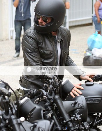 David Beckham Into The Unknown Motorcycle Black Jacket