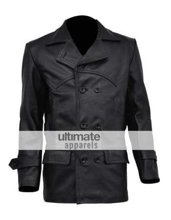 Doctor Who Christopher Eccleston Black Leather Jacket/Coat
