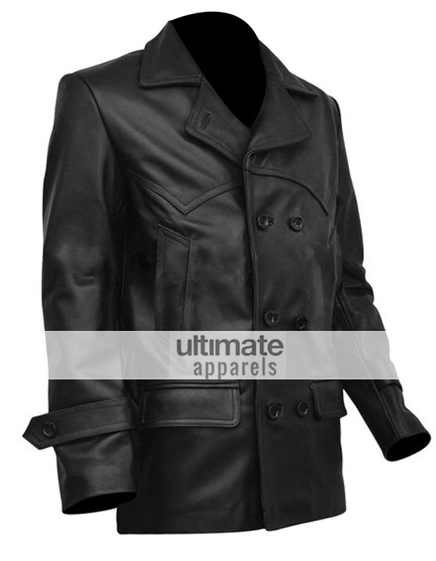 Doctor Who Christopher Eccleston Black Leather Jacket/Coat