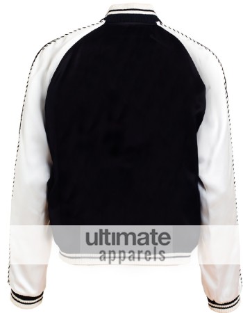 Designer's Men Lightweight Black and White Satin Jacket