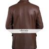 Mens Brown Leather Blazer Jacket Coat