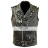 Men's Perfecto Midweight Cowhide Motorcycle Black/Brown Vest