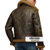 Ralph Lauren Brown Dover Shearling Polo Bomber Jacket