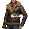 Ralph Lauren Brown Dover Shearling Polo Bomber Jacket