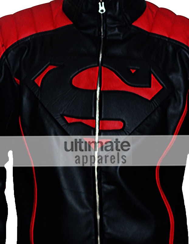 Classy Super Hero Man Black Jacket With Fancy Red Stripes 