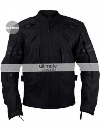 Arnik Armoured Black Motorycle Jacket For Men