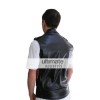 Men's Perfecto Midweight Cowhide Motorcycle Black/Brown Vest