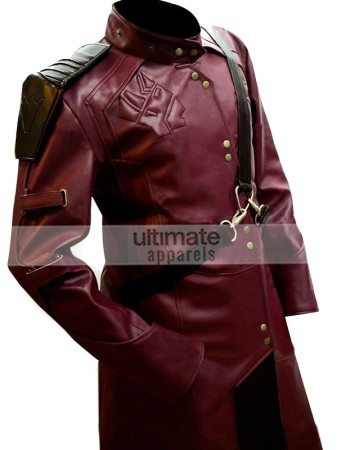 Starlord 2015 Cosplay Costume Faux Trench Maroon Coat