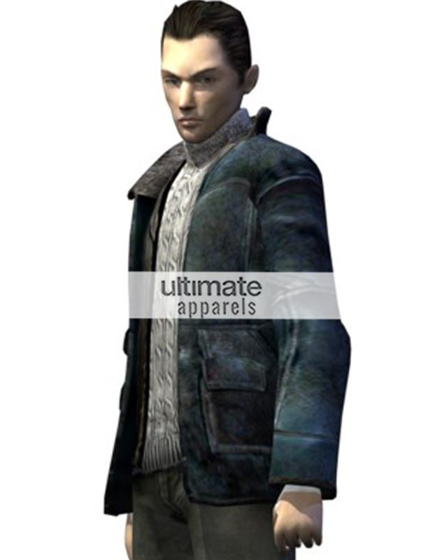 Fahrenheit Game Lucas Kane Black Shearling Jacket