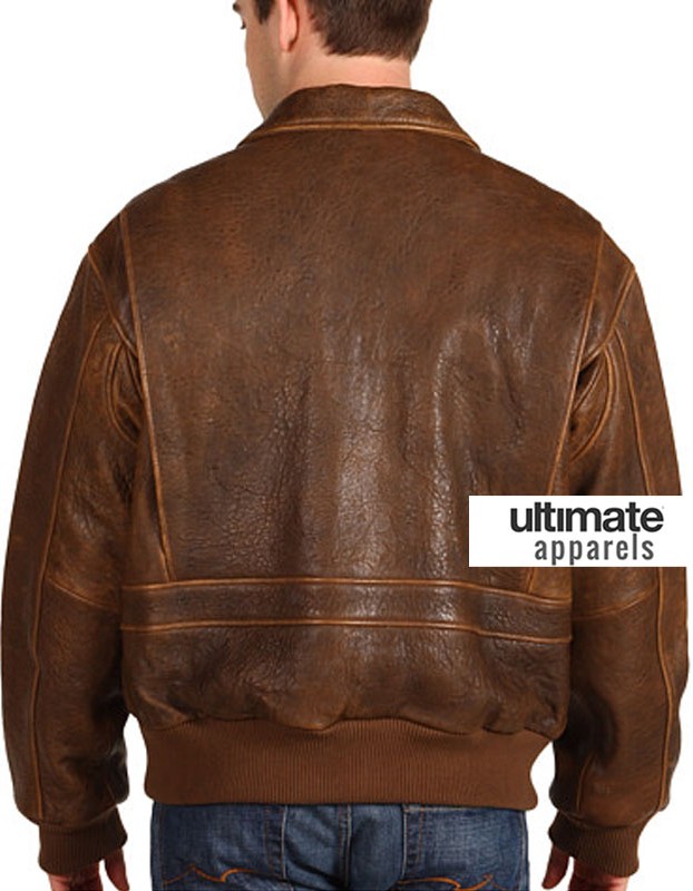 Scully Vintage Distressed Lamb Bomber Men Brown Jacket