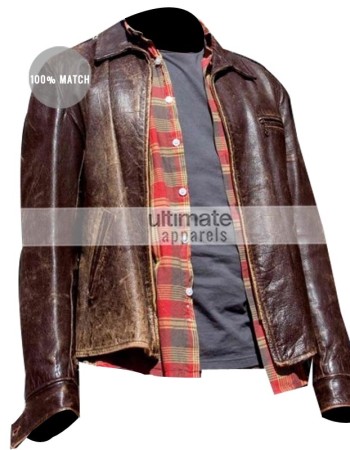Surrogates Bruce Willis (Tom Greer) Distressed Brown Jacket