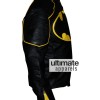 Designers Batman Begins Style Black Biker Leather Jacket