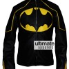 Designers Batman Begins Style Black Biker Leather Jacket
