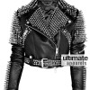 Britney Spears Designer's Women Black Spiked Studded Jacket