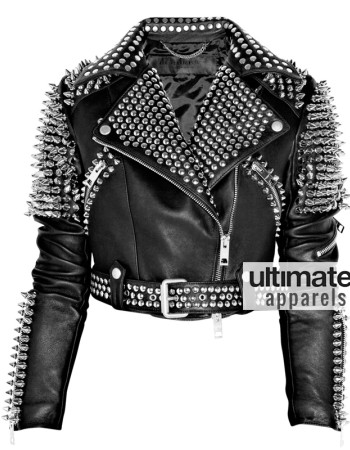 Britney Spears Designer's Women Black Spiked Studded Jacket