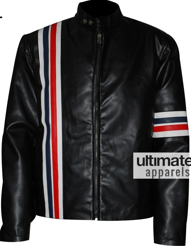 Captain America Easy Rider Peter Fonda Biker Black Jacket