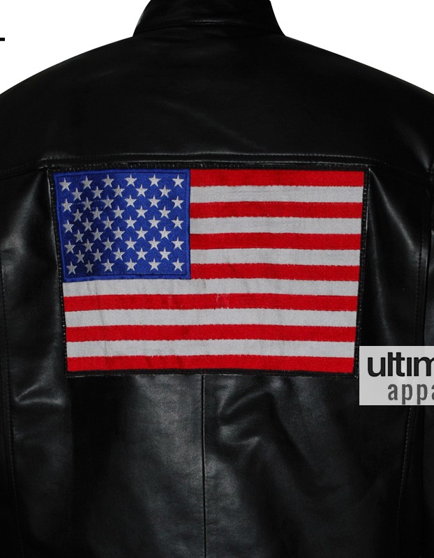 Captain America Easy Rider Peter Fonda Biker Black Jacket