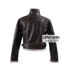 Resident Evil 4 Leon Kennedy Bomber Fur Leather Jacket