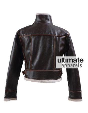 Resident Evil 4 Leon Kennedy Bomber Fur Leather Jacket