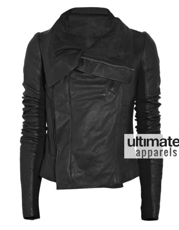 Designer's Taylor Swift Rick Owens Black Leather Jacket