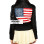 American Flag Women Black Biker Jacket For Sale