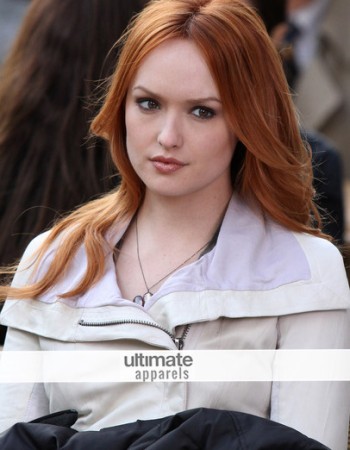 Gossip Girl Kaylee Defer Rick Style Owens White Jacket