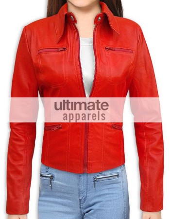 Once Upon A Time Emma Swan Red Leather Jacket