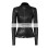 Slim Fit Women Black Rivet Motorcycle Leather Jacket